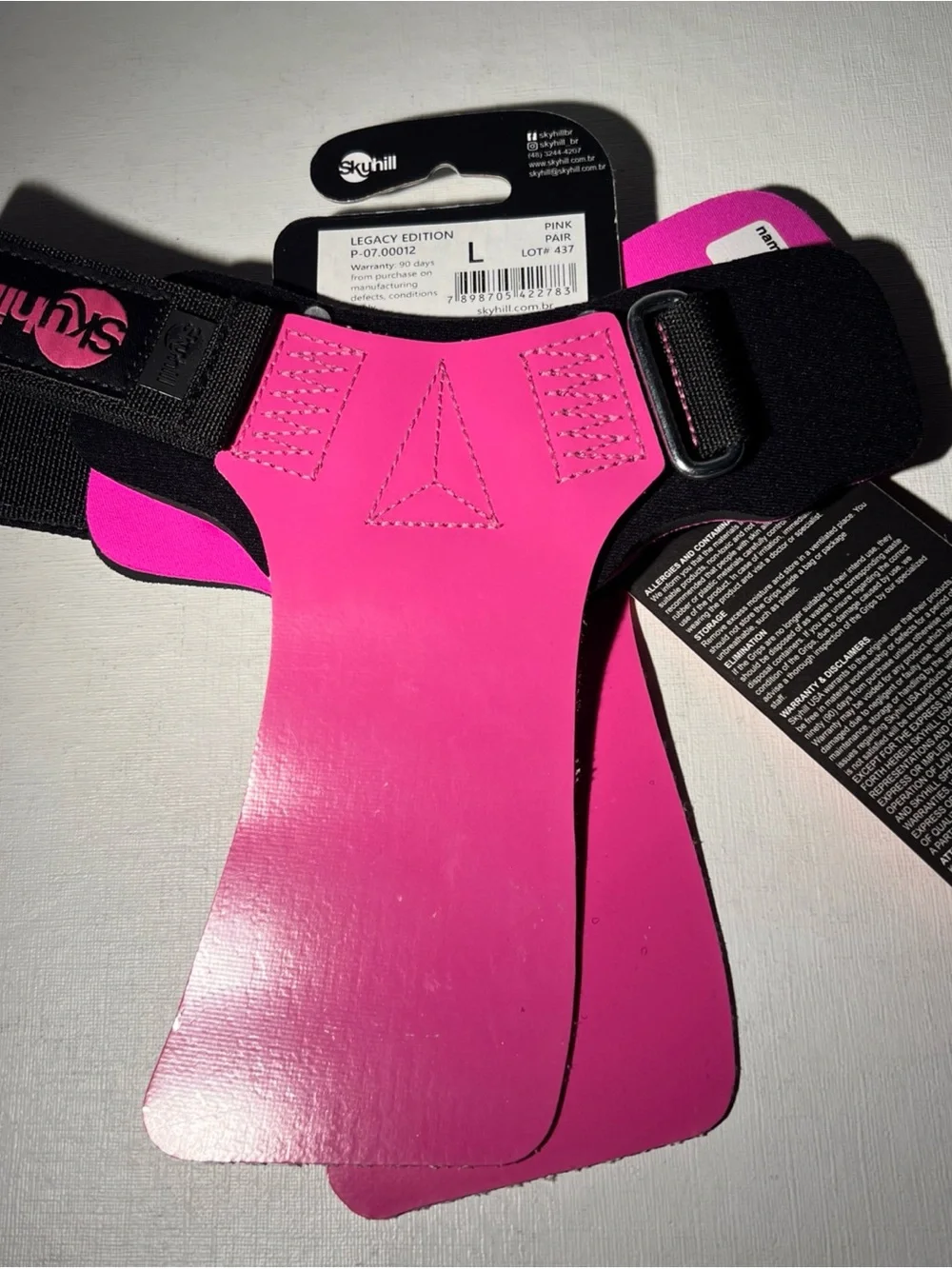 Skyhill Legacy Gymnastics Grips Pink Size L CrossFit Pull-Up Hand Grips New Pair